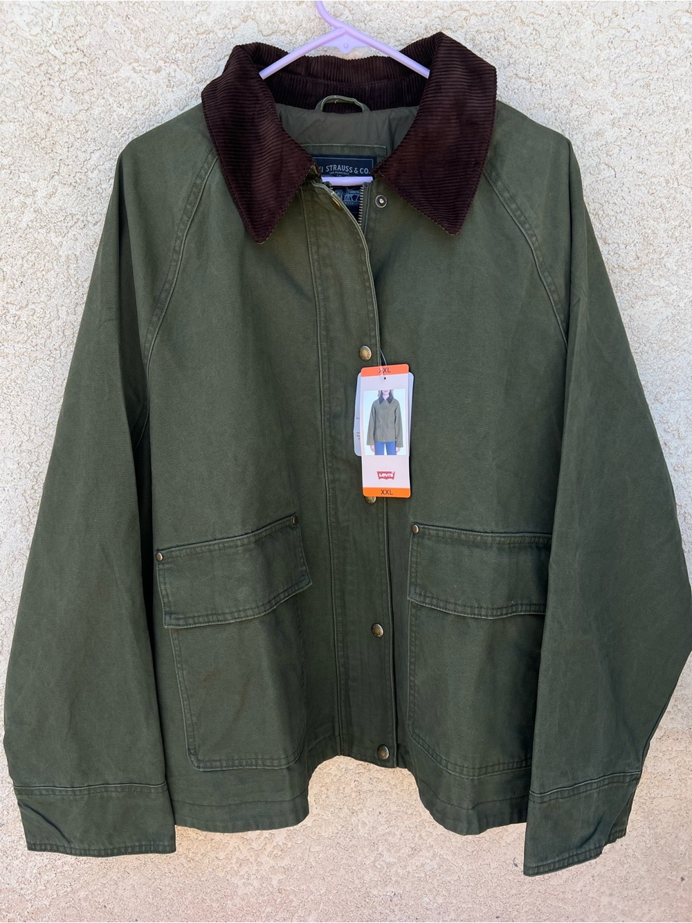 Levi’s Olive Green Canvas Utility Jacket XXL NWT Chore Jacket